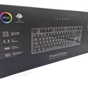 TECWARE Phantom+ Elite 87 Key RBG Mechanical Gaming Keyboard LED Backlit
